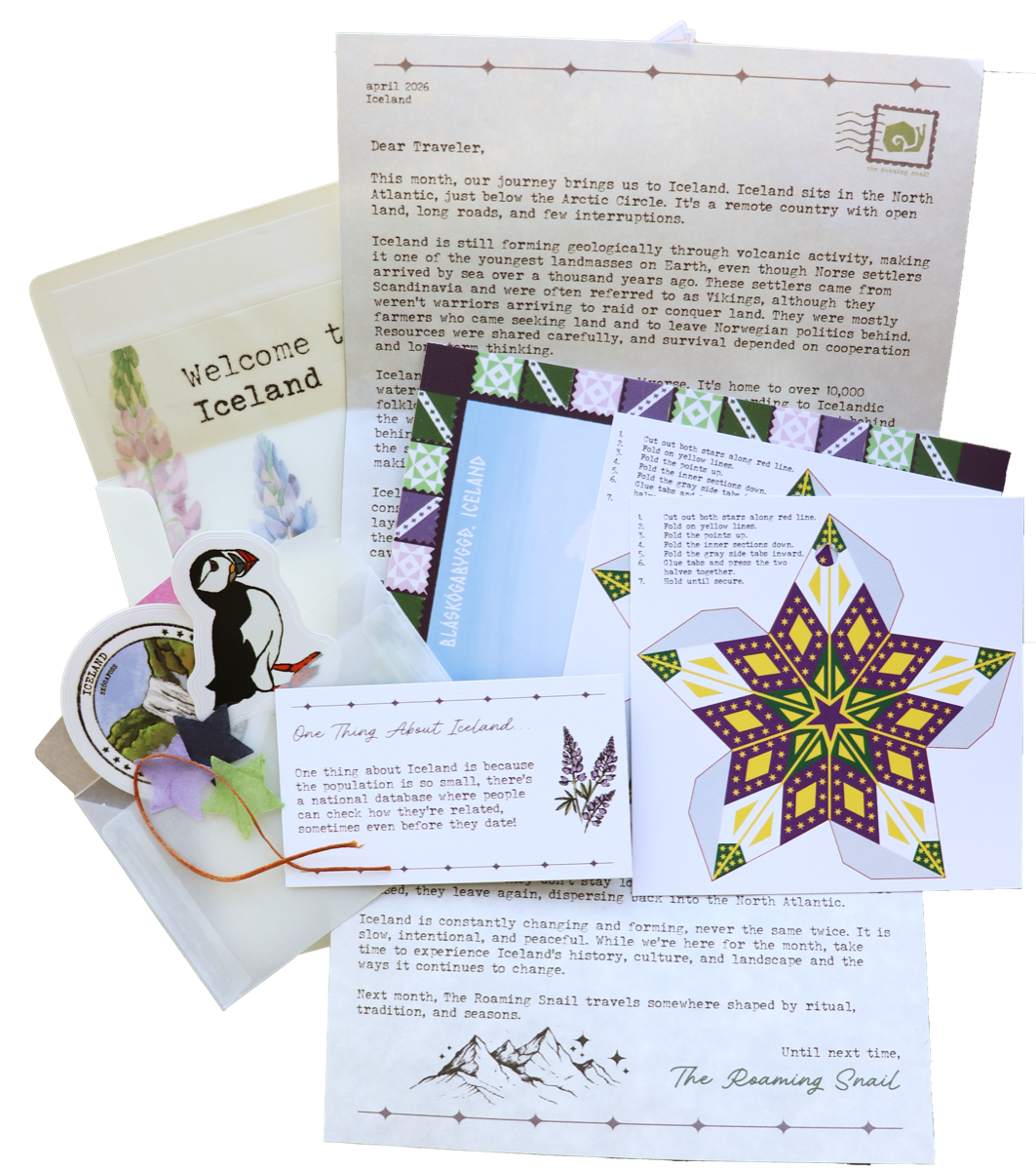 Mail items from The Roaming Snail